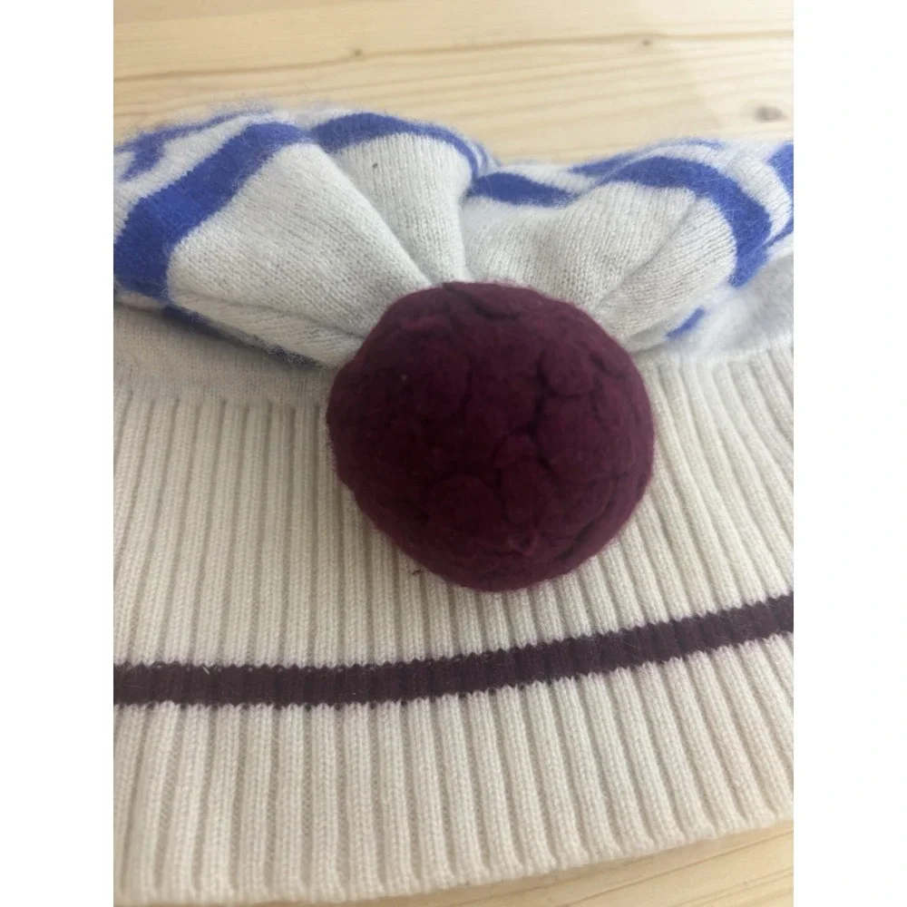 Cole Haan Mens‎ ZERO GRAND Knit Beanie One Size Soft Cashmere Wool Pom Hat FF14